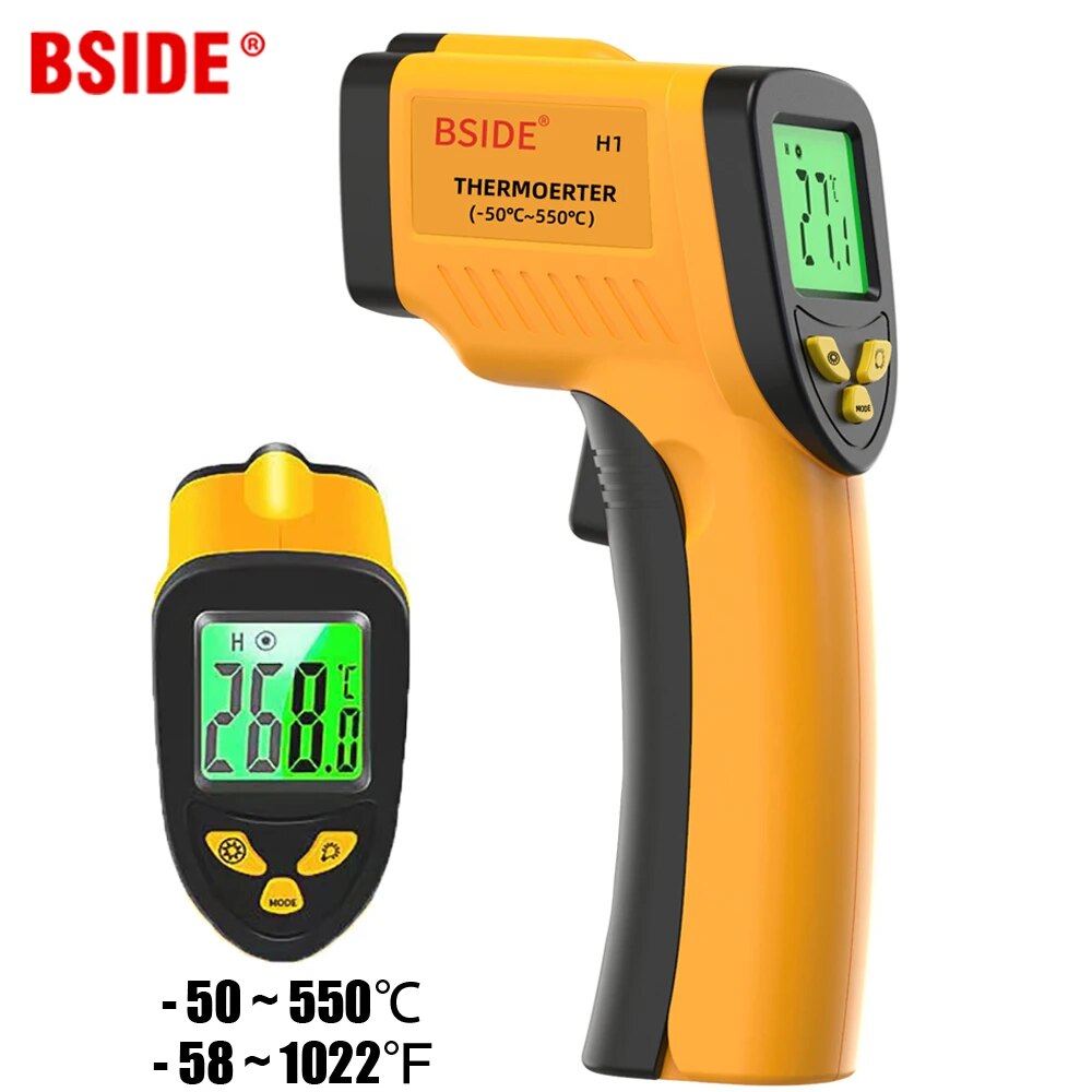 Industrial Laser Temperature Gun - Digital Infrared Thermometer -50-550C Non-Contact Digital