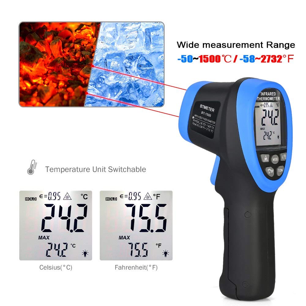 -50℃ to 1500℃ Laser Thermomete - Industrial Laser Temperature Gun review and price