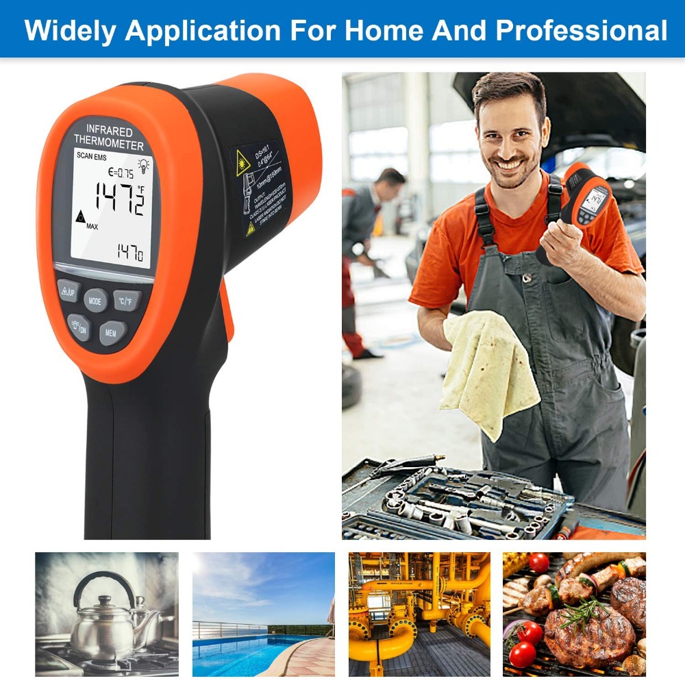 BTMETER Digital Pyrometer Non- - Industrial Laser Temperature Gun review and price